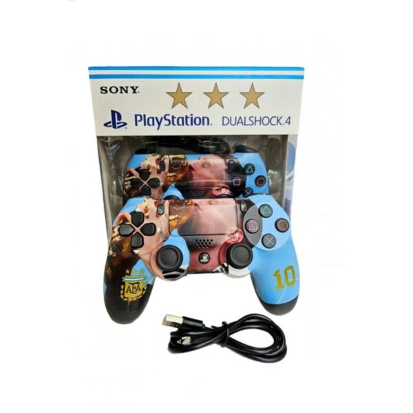 JOYSTICK INALAMBRICO PS4 RP SKIN MESSI COPA DE ARGENTINA