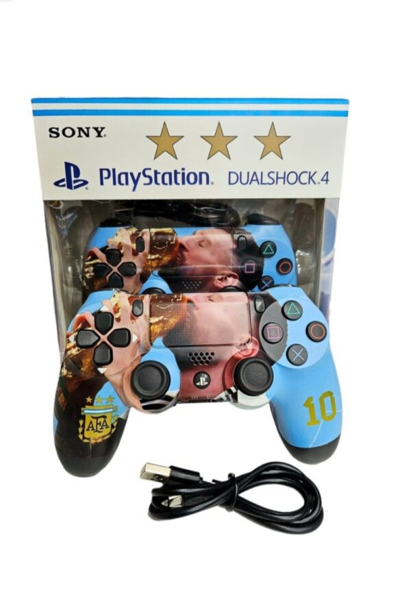 JOYSTICK INALAMBRICO PS4 RP SKIN MESSI COPA DE ARGENTINA