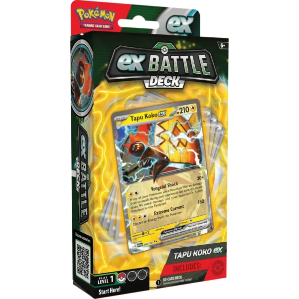 MAZO POKEMON ORIGINAL TAPU KOKO EX / IRON LEAVES EX BATTLE DECK 60 CARTAS INGLES 1436