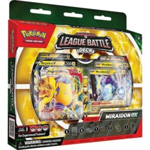 SET CARTAS POKEMON BATTLE DECK EX MIRAIDON MAZO 60 CARTAS + 7 DADOS